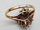 Diamonds Synthetic Sapphires 10k Yellow Gold 2.6g Ring Size 6.25 Do0525pxde