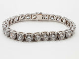 26.0 Cttw Lab Grown Diamonds 14k Wg 30.0g Tennis Bracelet 6.5 In Do0726rxzxde