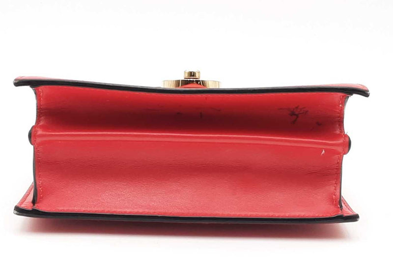 Christian Louboutin Elias Red Leather Shoulder Bag Eb0924pxzsa