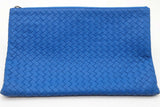 Bottega Veneta Blue Intrecciato Leather Clutch Eb0426lexde