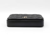 Jimmy Choo Farone Wallet With Chain In Quilted Black Nappa Leather Fw0626ocrdu
