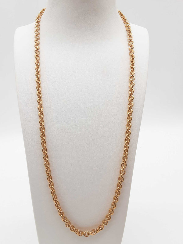 10k Yellow Gold 32.2g Cable Chain 24 In Do0624rrxde