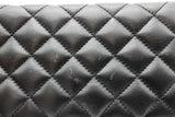 Versace Quilted Black Leather Zip Around Wallet Eb0826lorde