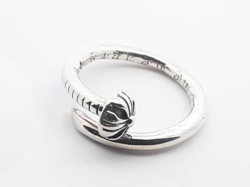 0.925 Sterling Silver 5.0g Nail Ring Size 8.5 Lh0724lorde