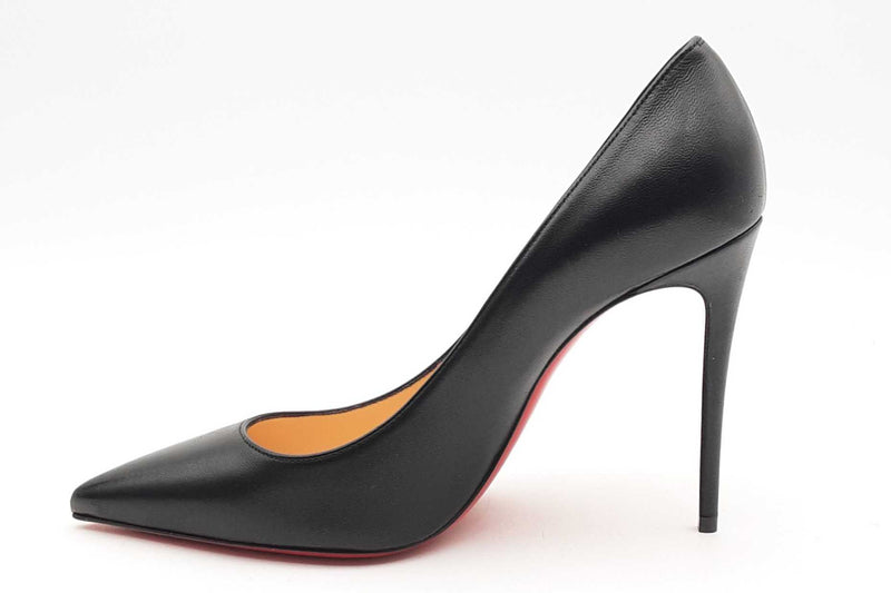 Christian Louboutin Black Leather Heels Size 36.5 Eb0924lxzsa