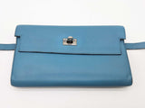 Hermes Kelly Teal Blue Epsom Wallet Do0826lxzxde