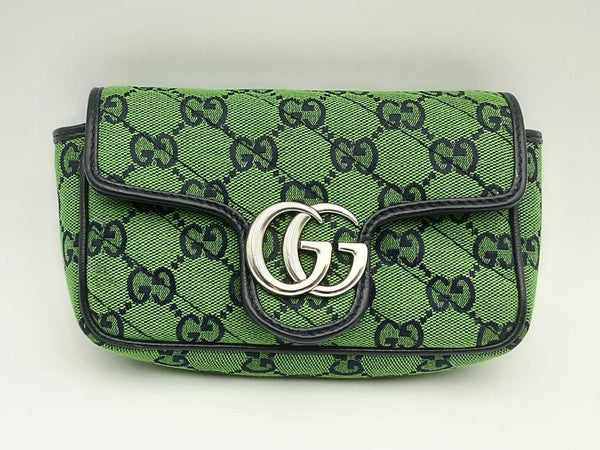 Gucci Monogram Diagonal Super Mini Matelasse Gg Marmont Hs0824wxzsa