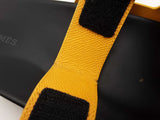 Hermes Chypre Yellow Leather Rubber Slides Size Eu 45 Do1225rxzde