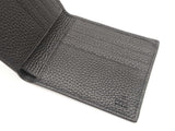 Gucci Logo Bifold Wallet In Black Grained Leather Fw0526lordu