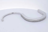Tiffany & Co. Lock Diamond 18k White Gold Bangle Bracelet 41.4g Eb0426lcxxzde