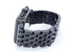 Michele Deco Noir Diamond Quartz Chronograph 30mm Stainless Watch Eb0726rxzde