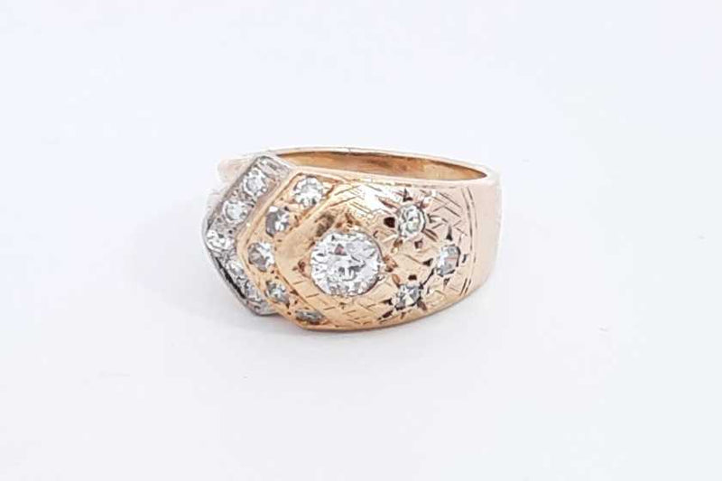 Approx. 0.54ctw Diamond Ring In 14k Yellow Gold 6.7 Grams Size 5 Eb1124wlcsa