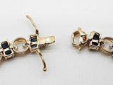 Sapphires Diamonds 14k Two Tone Gold 14.8g Bracelet 6.75 In Do0326prrde