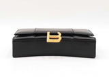 Balenciaga 2022 Hourglass Wallet With Chain In Black Leather Fw0o725pzxdu