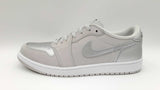 Nike Air Jordan Retro 1 Grey & Silver Low Top Sneakers Size 13 Fw1024lxzdu