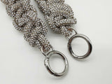 Panoptic Silver Rhinestone Crossbody Bag Strap Do1224wsde