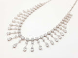 6.1 Cttw Diamond & 18k White Gold Collar Necklace 16.8 Gram 18 Inch Fw0826opxzdu