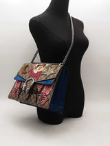Gucci Gg Supreme Embroidered Dyonysus Cat Multi-color Handbag Aa0525ixzsa