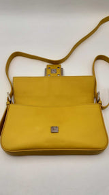 Fendi Baguette Yellow Leather Crossbody Sd0425wizdu