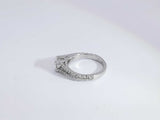 .70 Cttw Diamond 14k White Gold Ring 2.5 Grams Size 4.5 Aa1025czxsa