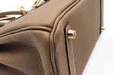 Hermes Birkin 25 Etoupe Togo Leather Eb0126exxzsa