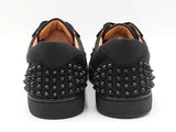 Christian Louboutin Louis Junior Spikes Black Suede Sneakers  Sz 40 Fw0426lcrdu