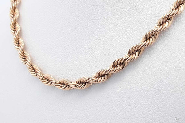 14k Yellow Gold Solid Rope Chain 15.9 Grams 18 Inch Eb1024pxzsa