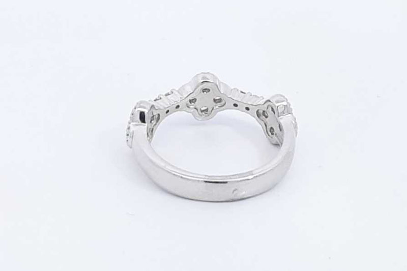 0.8ctw Lab Grown Diamond Ring In 925 Sterling Silver 3.6 Grams Size 7 Eb0325spsa