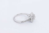 0.64ctw Diamond Ring In 14k White Gold 3.4 Grams Size 4 Eb1225orxdu