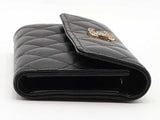 Chanel Leather Flap Wallet Black Aa0926przsa
