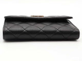 Chanel Leather Flap Wallet Black Aa0926przsa