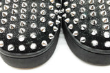 Christian Louboutin  Black Glitter Louis Junior Spikes Size 43 Eb0326lorde