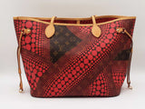 Louis Vuitton X Yayoi Kusama Limited Edition Neverfull Mm In Rouge Monogram Waves Coated Canvas Fw0726irxdu