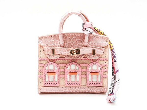 Mini Boutique Bag Charm In Pink Fw0825edu