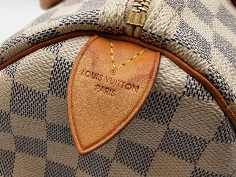 Louis Vuitton Damier Azur Speedy 35 Top Handle Bag Eb0924oxzdu