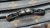 Louis Vuitton Porte-documents Voyage Briefcase In Monogram Macassar Coated Canvas & Leather Fw0726irxdu