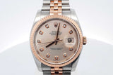 Rolex Oyster Perpetual Datejust 36mm 18k & Stainless Steel Watch Eb0225ixxzsa