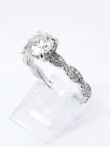 1.93 Cttw Diamond & 14k White Gold Engagement Ring 4.0 Gram Sz 8.75 Fw1124lixzdu
