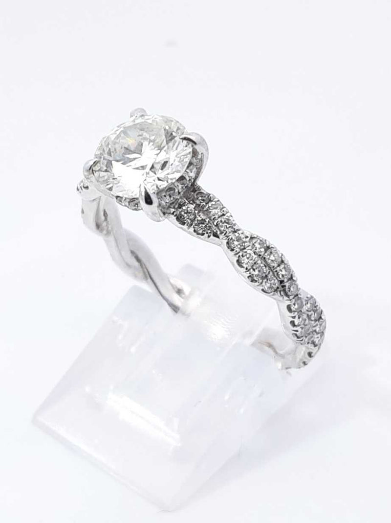 1.93 Cttw Diamond & 14k White Gold Engagement Ring 4.0 Gram Sz 8.75 Fw1124lixzdu