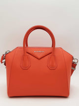 Givenchy Orange Sugar Goatskin Leather Antigona Top Handle Bag Eb0926rxzsa