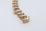 5.8cttw Diamond S Link Bracelet 14k Yellow Gold 21.4 Grams 7.25 Inch Eb726lcxzsa