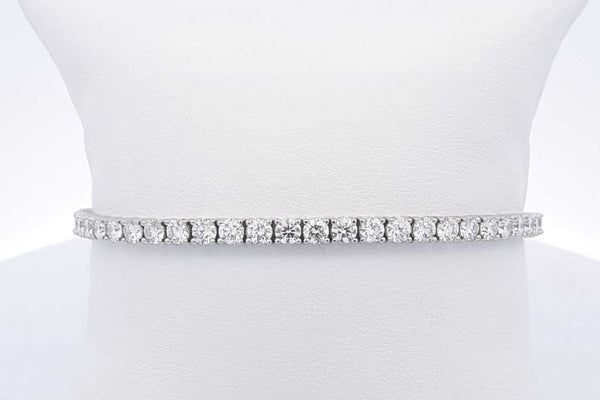5.2ctw Lab Grown Diamond Tennis Bracelet In 14k White Gold 10.9 Grams 7 Inch Eb0325crxsa