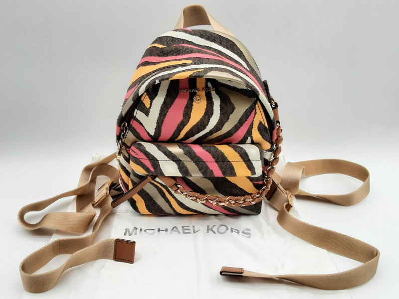 Michael Kors Slater Metallic Zebra Print Mini Backpack Do0824pxde