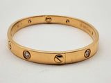 Cartier Love Bracelet Diamonds 18k Yellow Gold 26.3g Bangle Size 18 Do1124prxzde