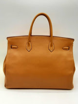 Hermes Birkin 40 Gold Tan Clemence Gold Hardware Handbag Do0424csxzde