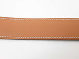 Hermes 32mm Gold Brown Blanc White Leather Belt Do0126rxzde