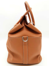 Hermes Toolbox 33cm Gold Brown Swift Palladium Large Tote Bag Do0326irxzde
