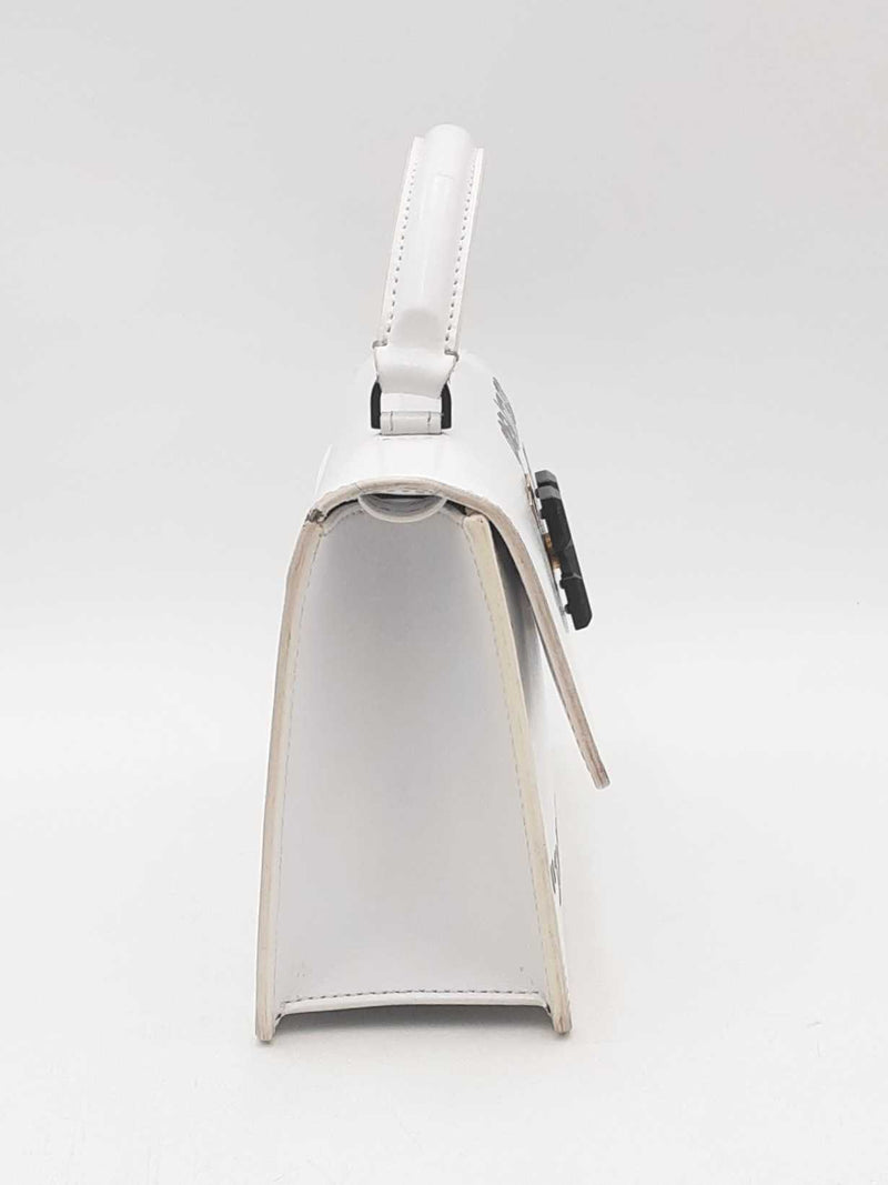 Off White Jitney 1.4 Top Handle Bag In White Eb0425opxsa