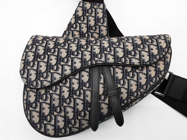 Christian Dior Saddle Oblique Jacquard Canvas Sling Bag Do0225lcxzde