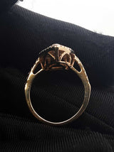 0.42 Cttw Diamond & 10k Yellow Gold Cluster Ring 2.4 Grams Size 3 Fw0926lrxdu